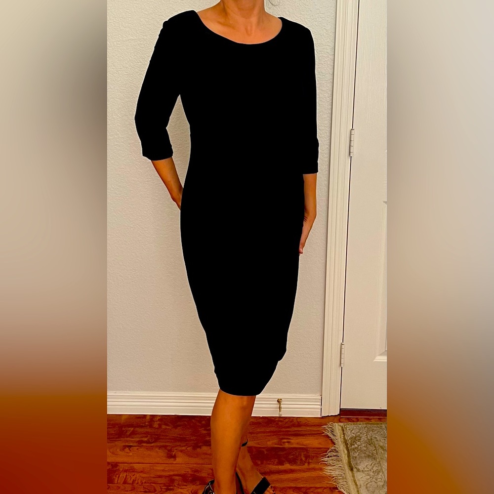 Black velvet dress